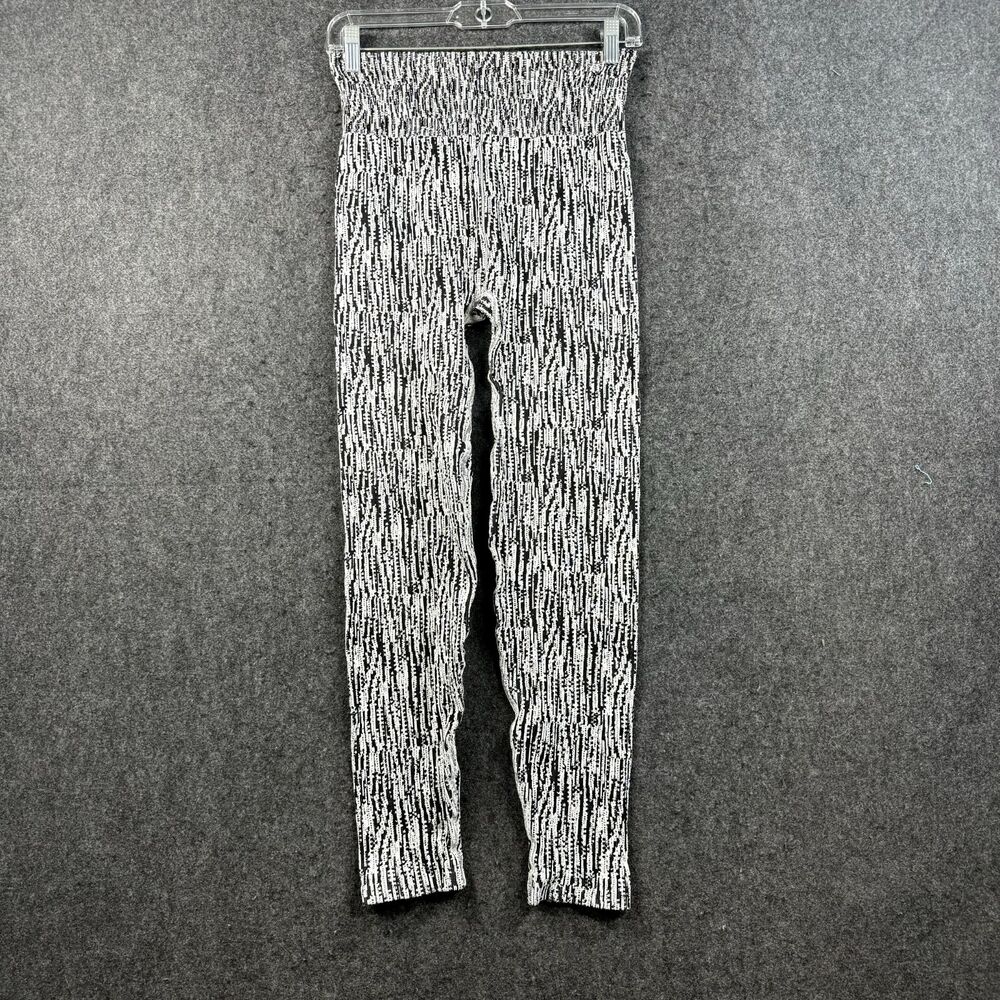 Athleta Flurry Elemental Tight Leggings Women's Small Black White Jacquard